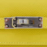 Herm�s 25cm Kelly Sellier Lime Epsom Leather Palladium Hardware