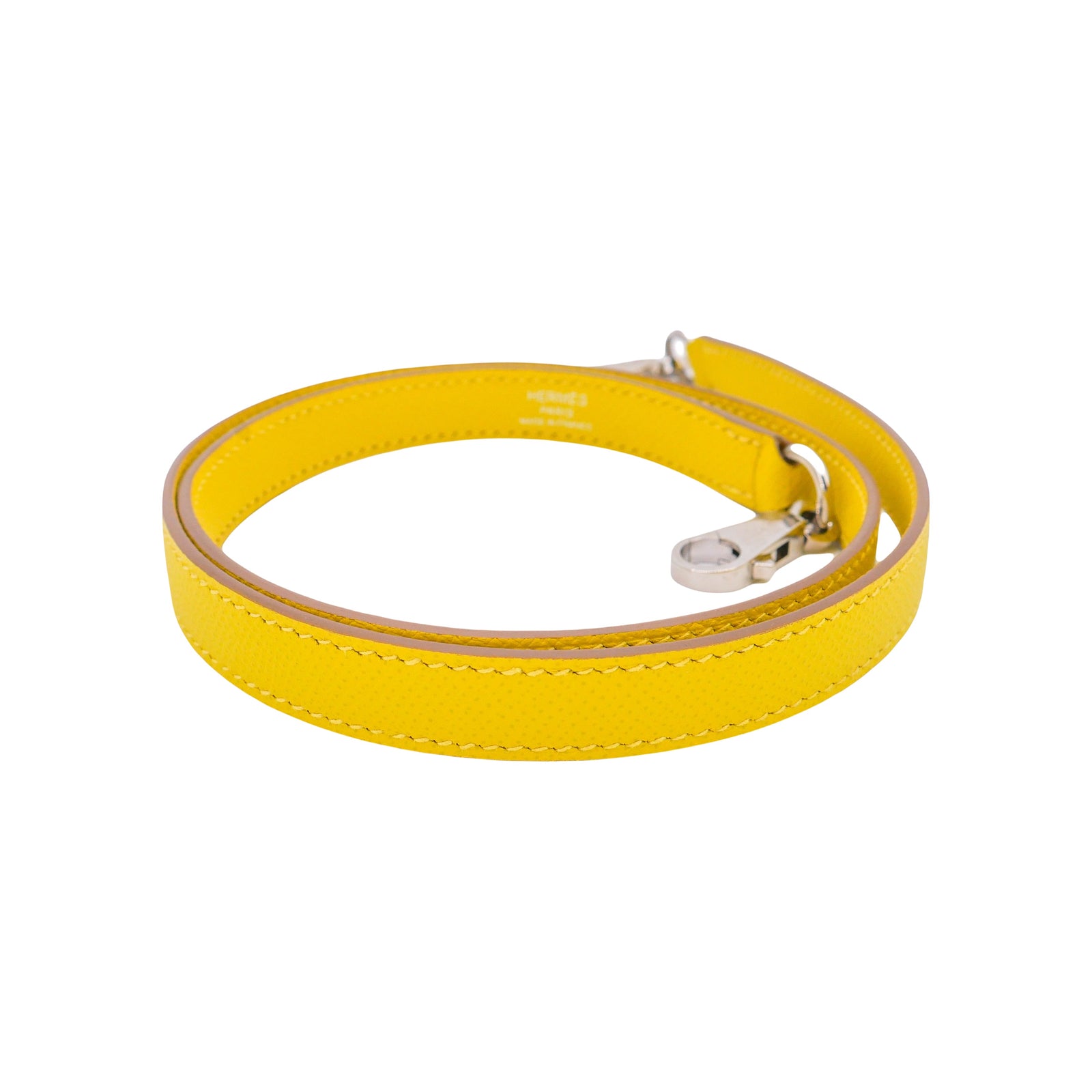 HERMES エルメス　バンドリエール　イエロー Hermès 28cm Kelly Sellier Lime Epsom Leather Palladium Hardware