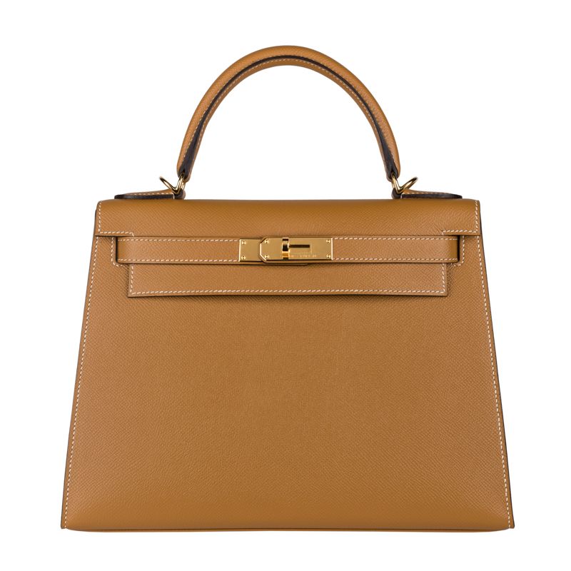 Herm�s 28cm Kelly Sellier Toffee Epsom Leather Gold Hardware