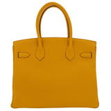 Herm√®s 30cm Birkin Ambre Togo Leather Palladium Hardware