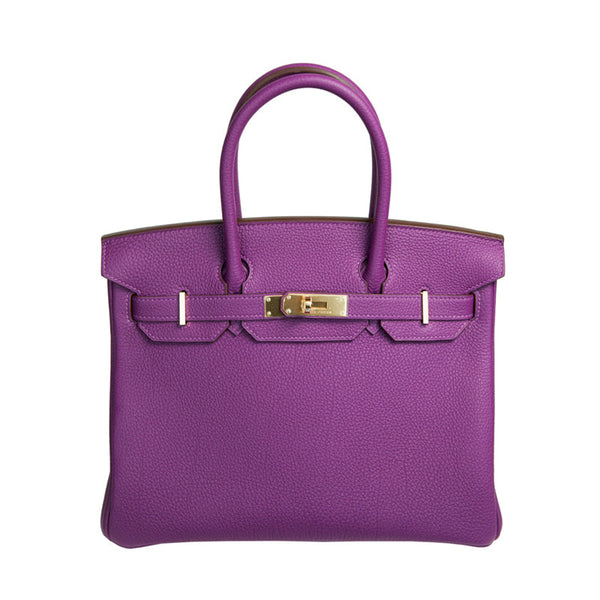 エルメス HERMES 布袋 Hermès 30cm Birkin Anemone Togo Leather Gold Hardware exclusive at