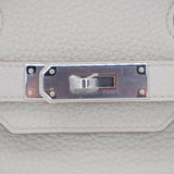 Herm�s 30cm Birkin Beton Clemence Leather Palladium Hardware