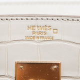 Herm�s 30cm Birkin Beton Matte Alligator Gold Hardware