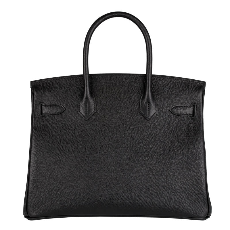 Herm�s 30cm Birkin Black Epsom Leather Palladium Hardware