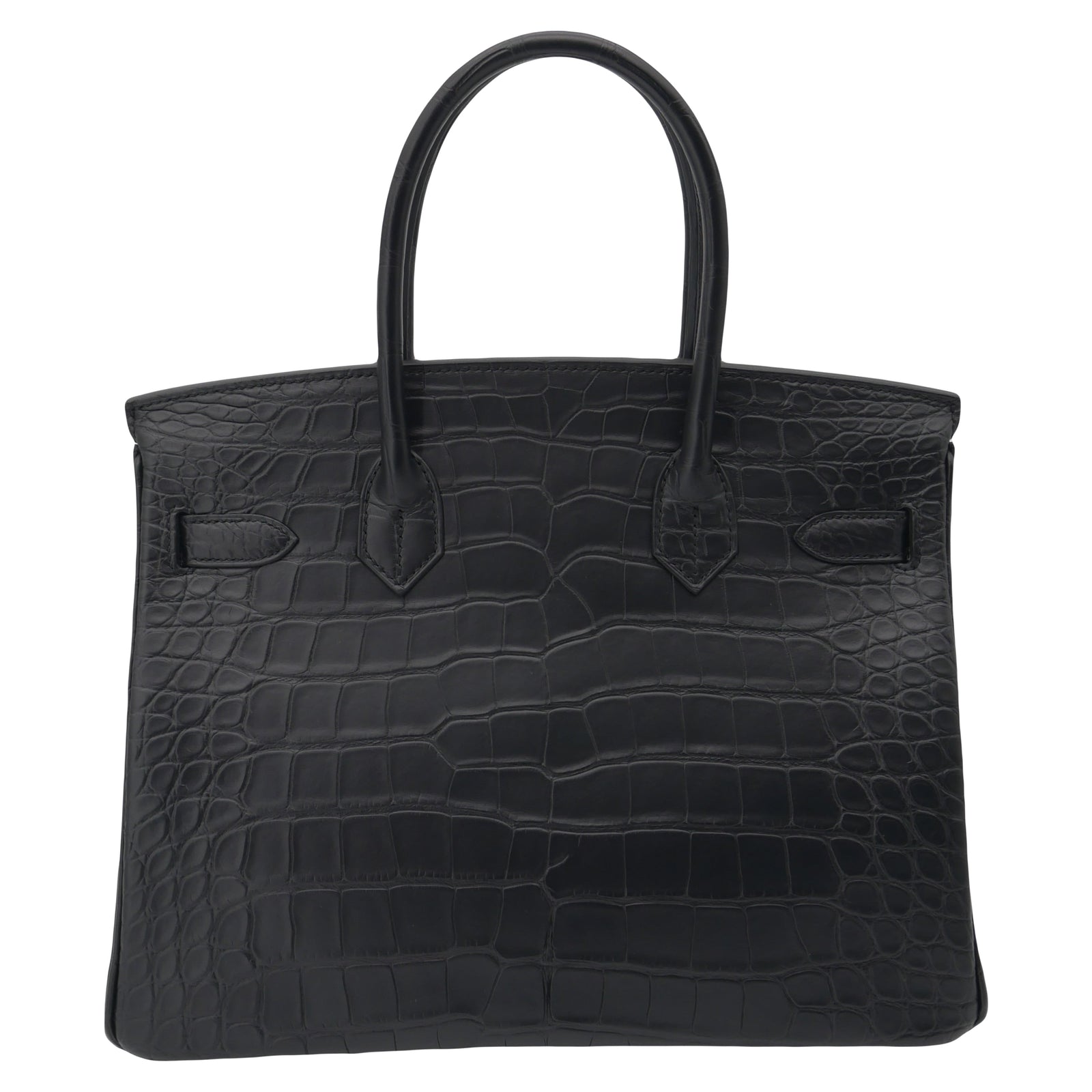 Hermès 30cm Birkin Black Matte Alligator Gold Hardware exclusive