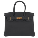 Herm�s 30cm Birkin Black Togo Leather Gold Hardware