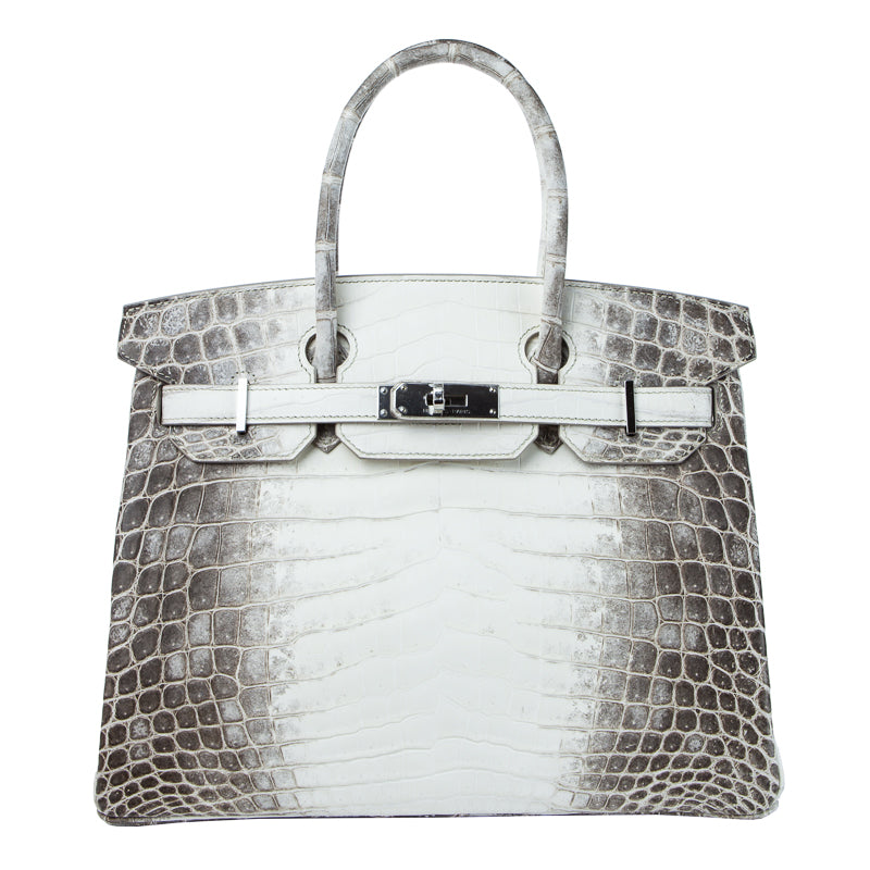 Herm�s 30cm Birkin Blanc Himalaya Matte Niloticus Crocodile Palladium Hardware