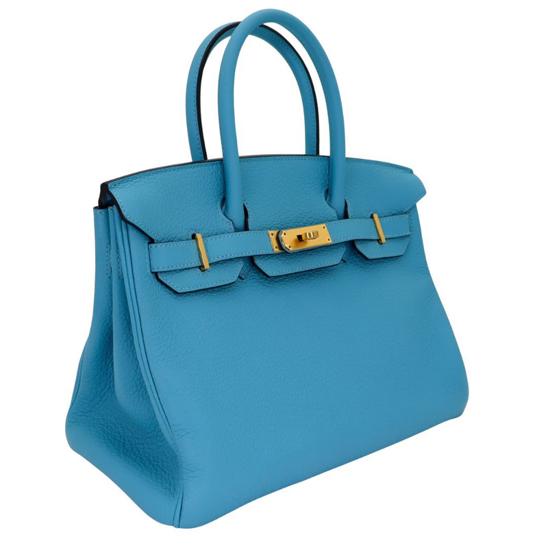 Herm�s 30cm Birkin Bleu Du Nord Togo Leather Gold Hardware