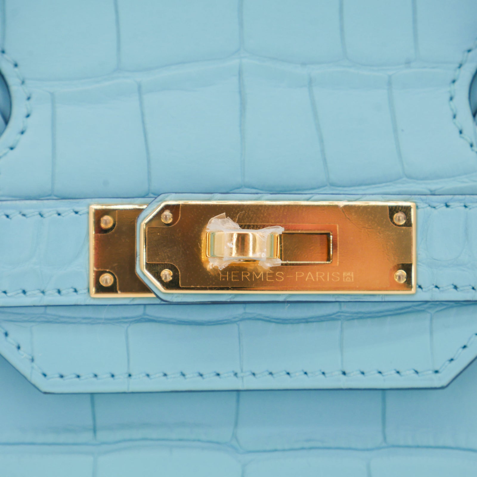 Hermès 30cm Birkin Bleu Saint Cyr Matte Alligator Gold Hardware