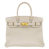 Herm�s 30cm Birkin Craie Togo Leather Gold Hardware