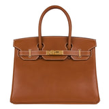 Herm�s 30cm Birkin Fauve Barenia Leather Gold Hardware