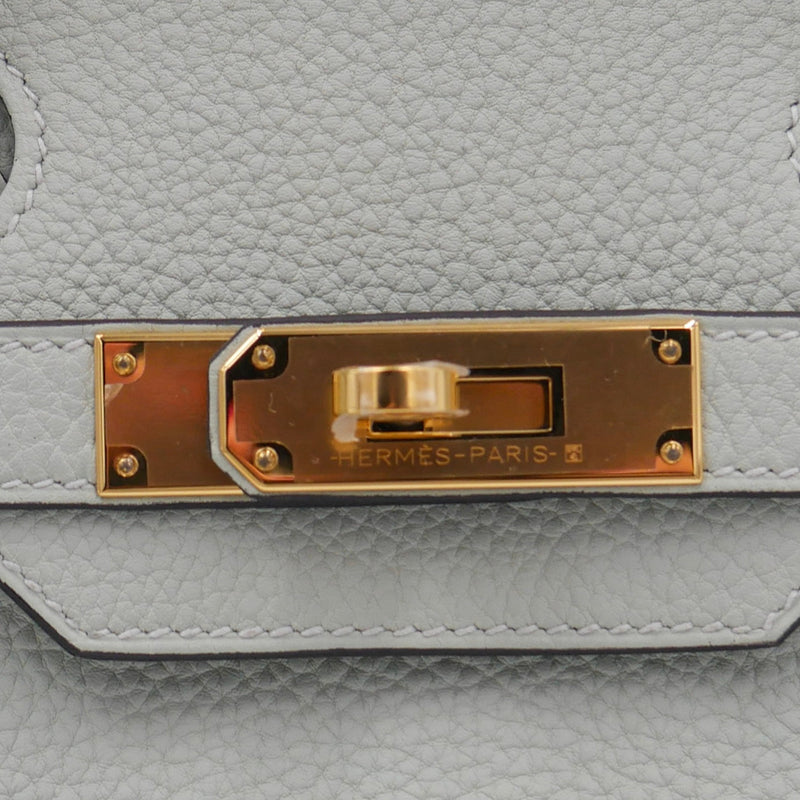 Herm�s 30cm Birkin Gris Neve Togo Leather Gold Hardware