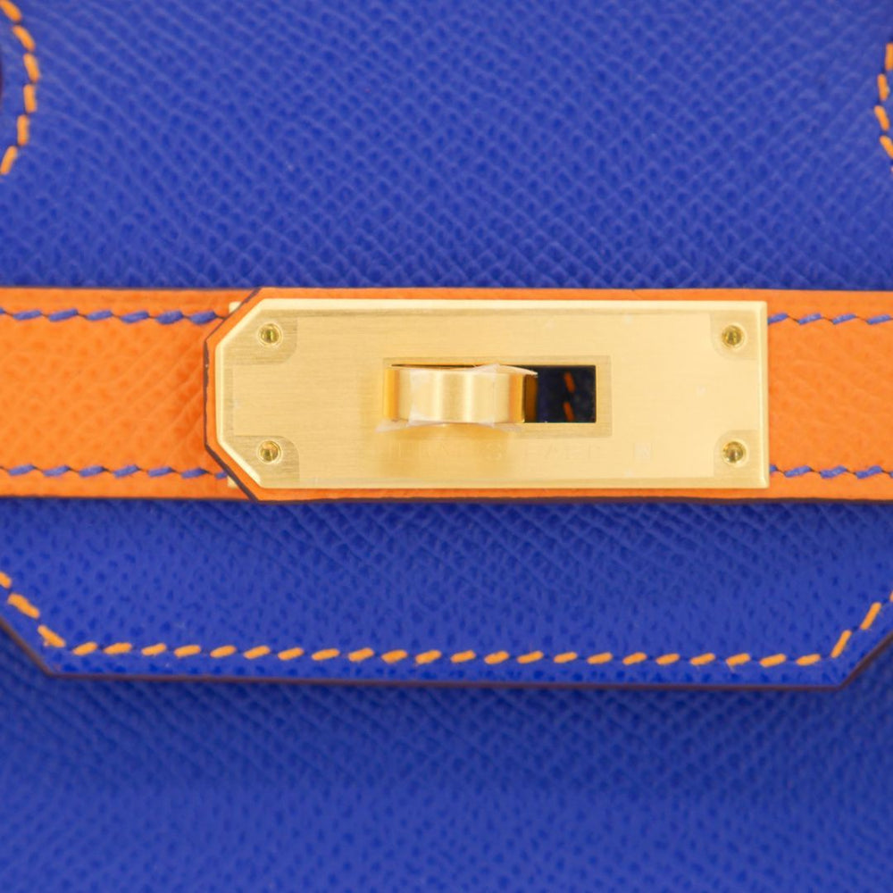 Hermès 30cm Birkin HSS Bleu Electrique/Orange Epsom Brushed