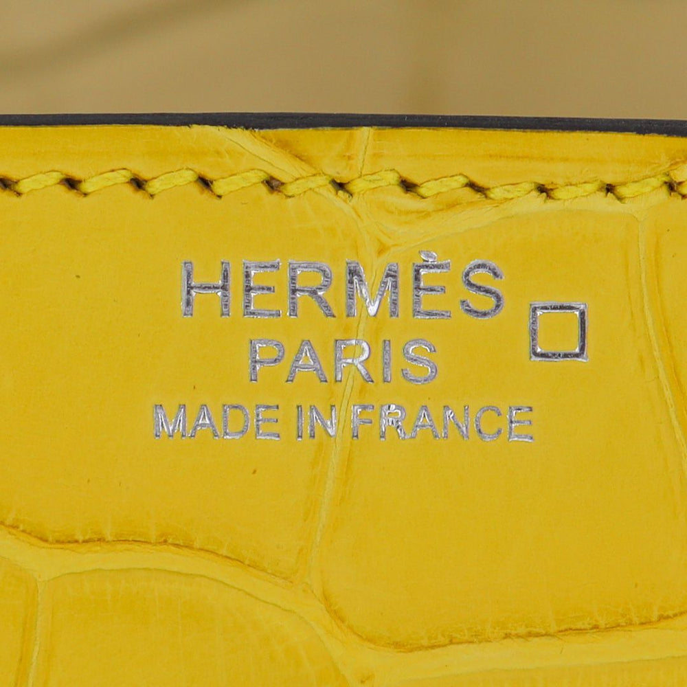 Hermès 30cm Birkin HSS Vanille/ Mimosa Matte Alligator Palladium