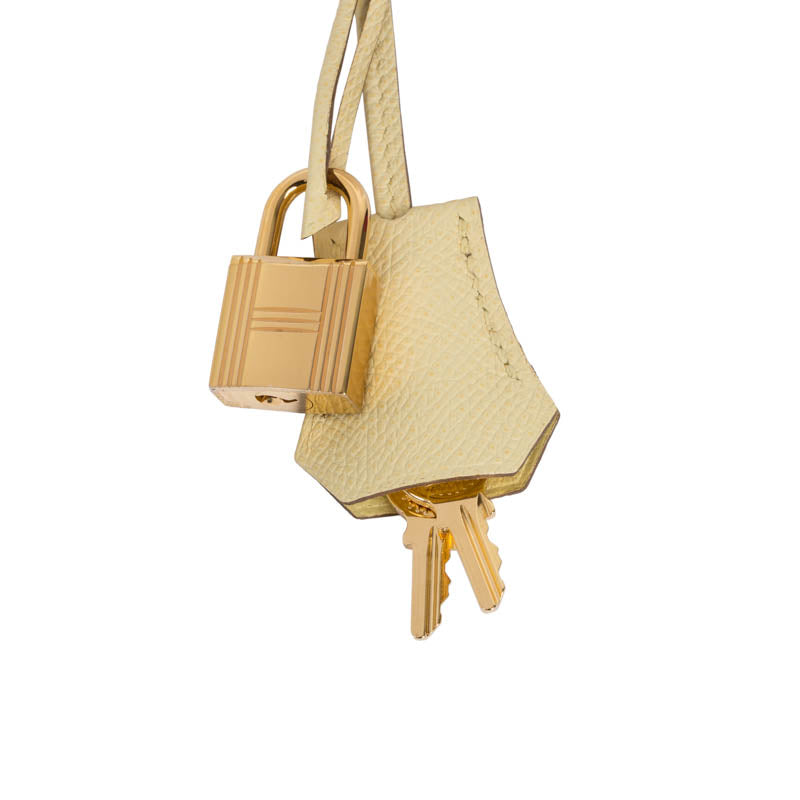 Herm�s 30cm Birkin Jaune Poussin Epsom Leather Gold Hardware