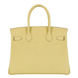 Herm�s 30cm Birkin Jaune Poussin Togo Leather Gold Hardware