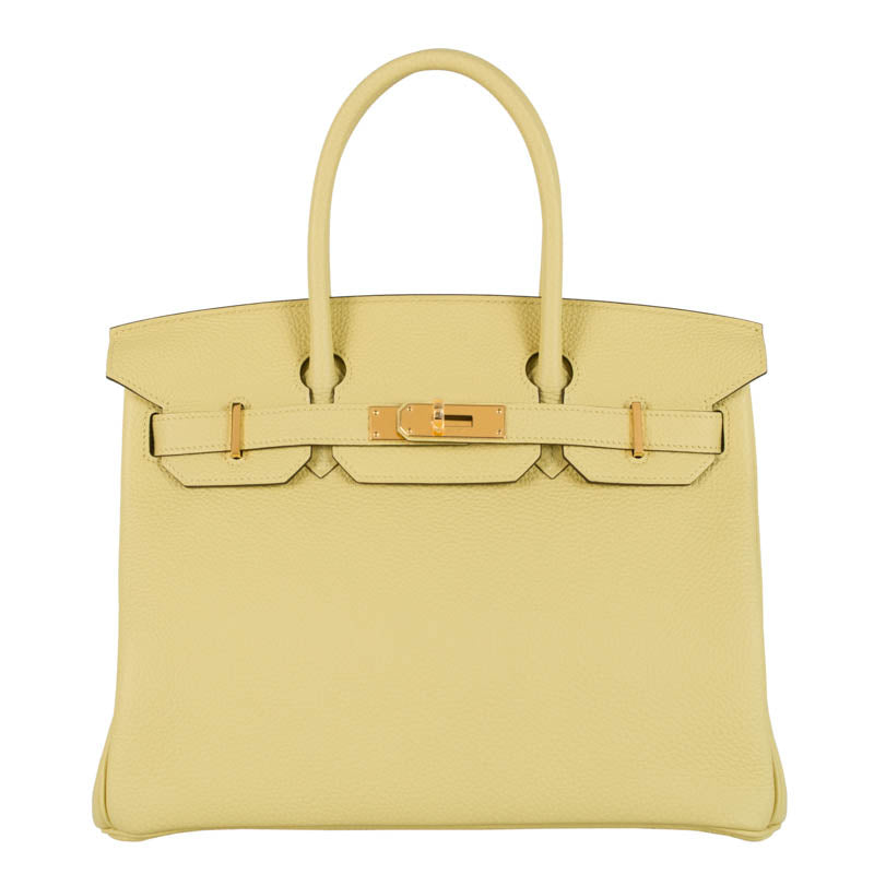 Herm�s 30cm Birkin Jaune Poussin Togo Leather Gold Hardware