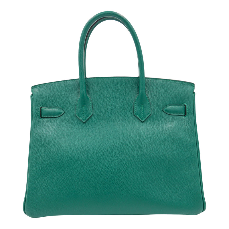 Herm�s 30cm Birkin Malachite Epsom Leather Gold Hardware