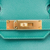 Herm�s 30cm Birkin Malachite Epsom Leather Gold Hardware