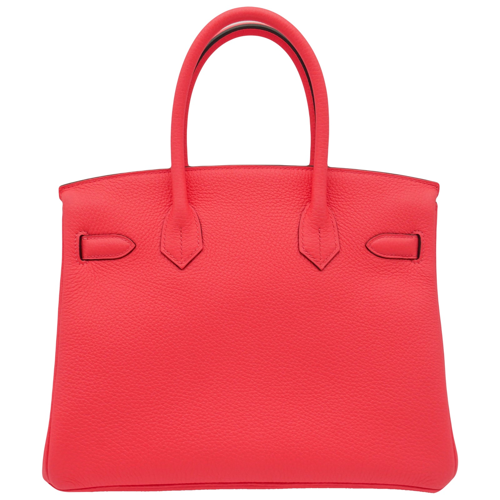 Hermès 30cm Birkin Rose Texas Clemence Leather Palladium Hardware