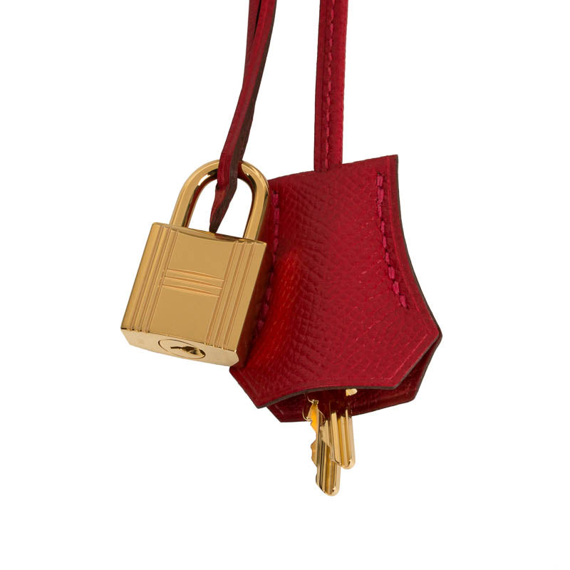 Herm�s 30cm Birkin Rouge Casaque Epsom Leather Gold Hardware