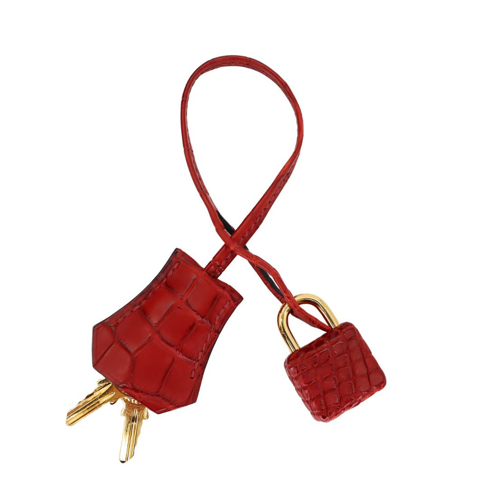 Hermès 30cm Birkin Verso Rouge H/Orange Poppy Matte Alligator Gold