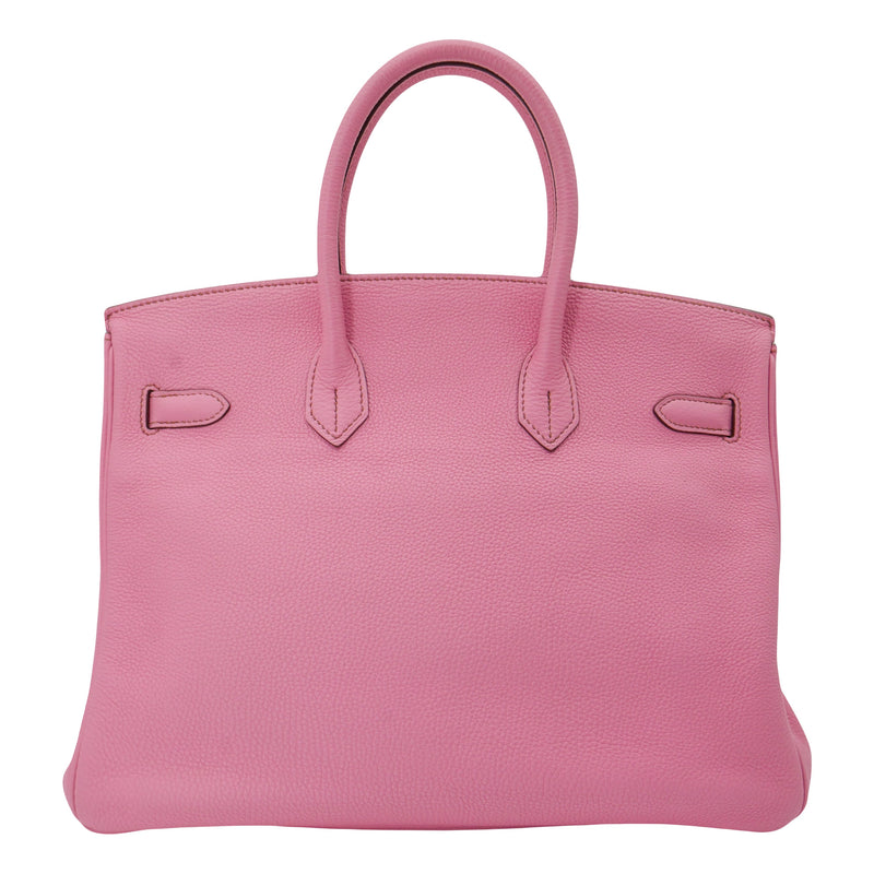 Herm√®s 35cm Birkin Bubblegum Clemence Palladium Hardware