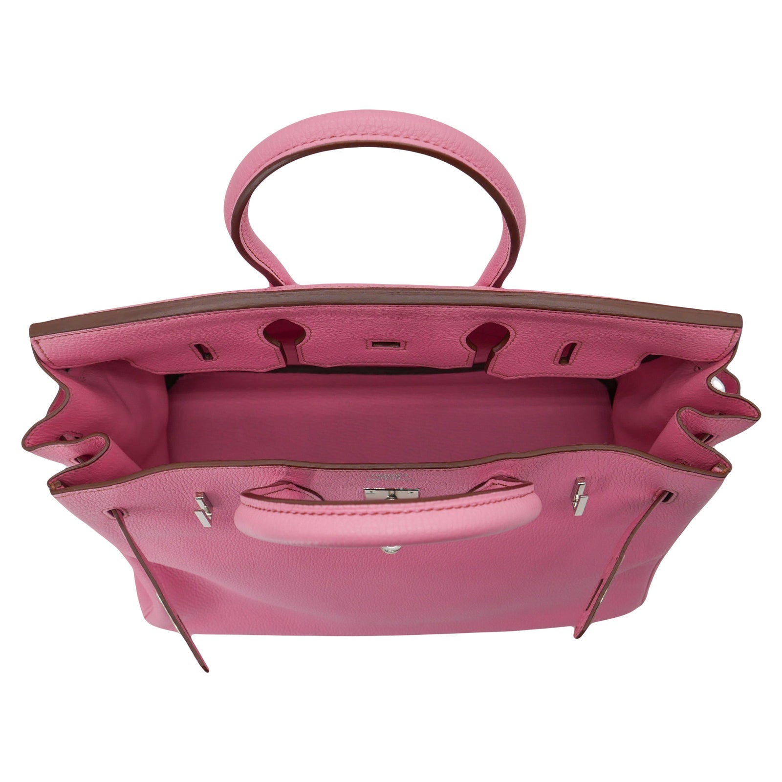Hermès 35cm Birkin Bubblegum Clemence Palladium Hardware exclusive