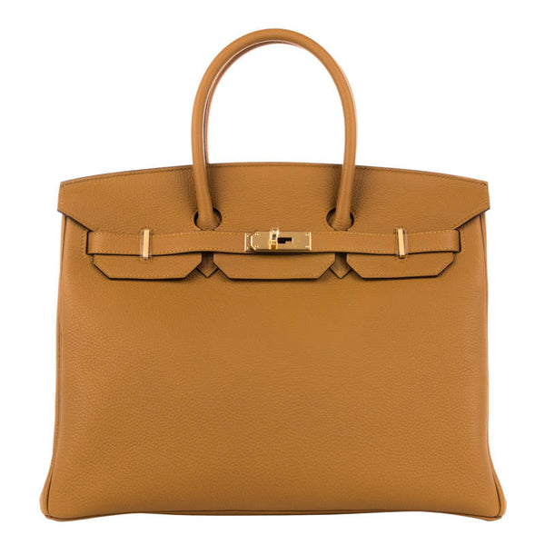 HERMES ゴールドコーム ケース付き エルメス Hermès 35cm Birkin Caramel Togo GHW exclusive at Privé Porter