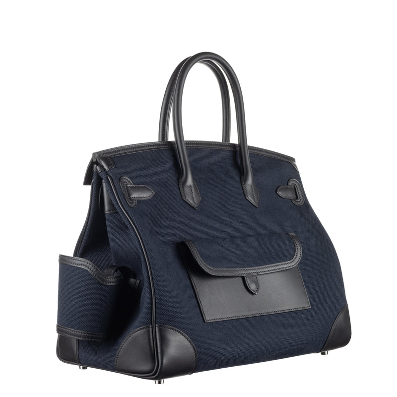 Herm√®s 35cm Birkin Cargo Bleu Marine PHW