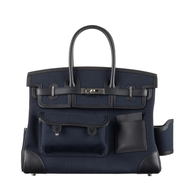 Herm√®s 35cm Birkin Cargo Bleu Marine PHW