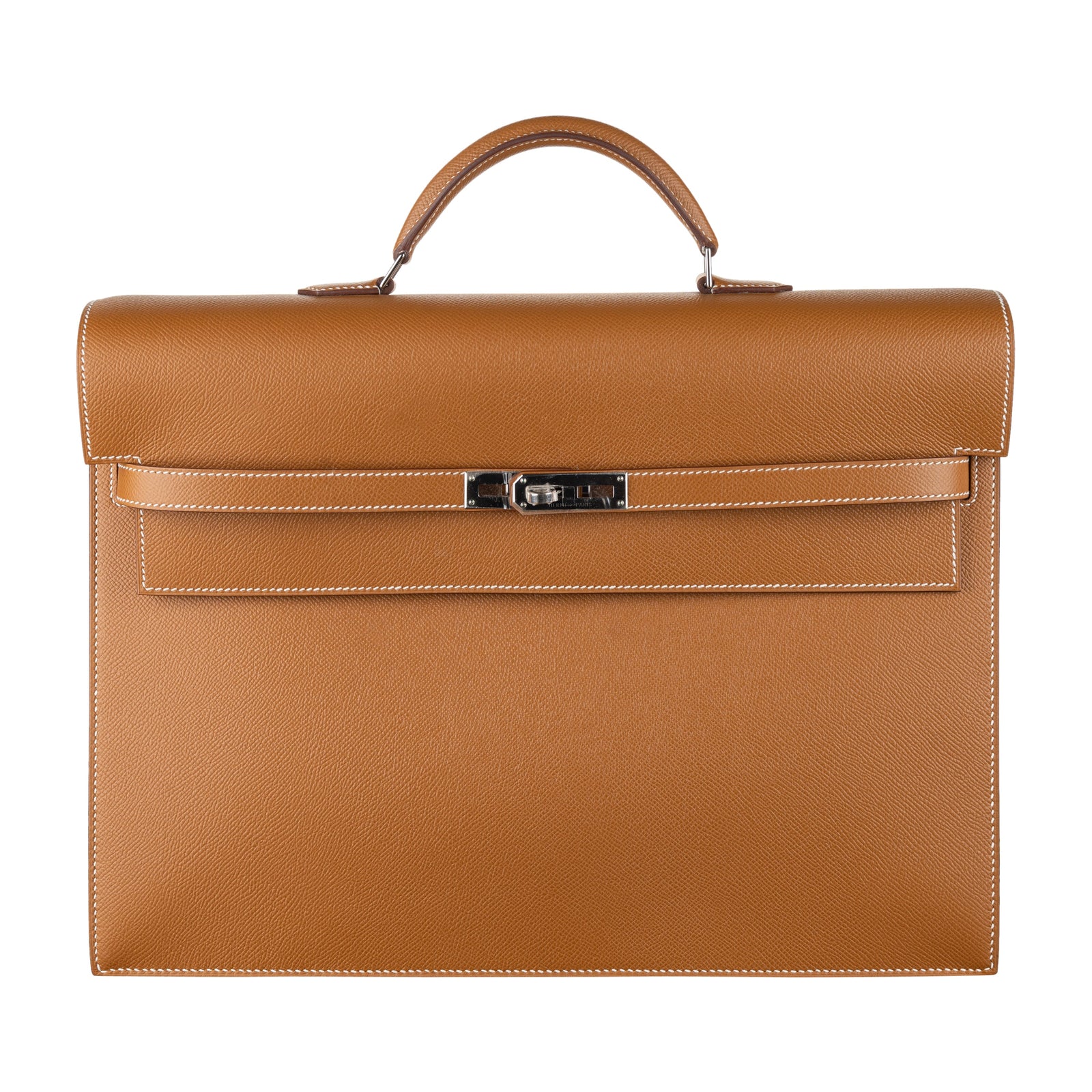Hermès 38cm Kelly Depeche Gold Epsom Leather Palladium Hardware