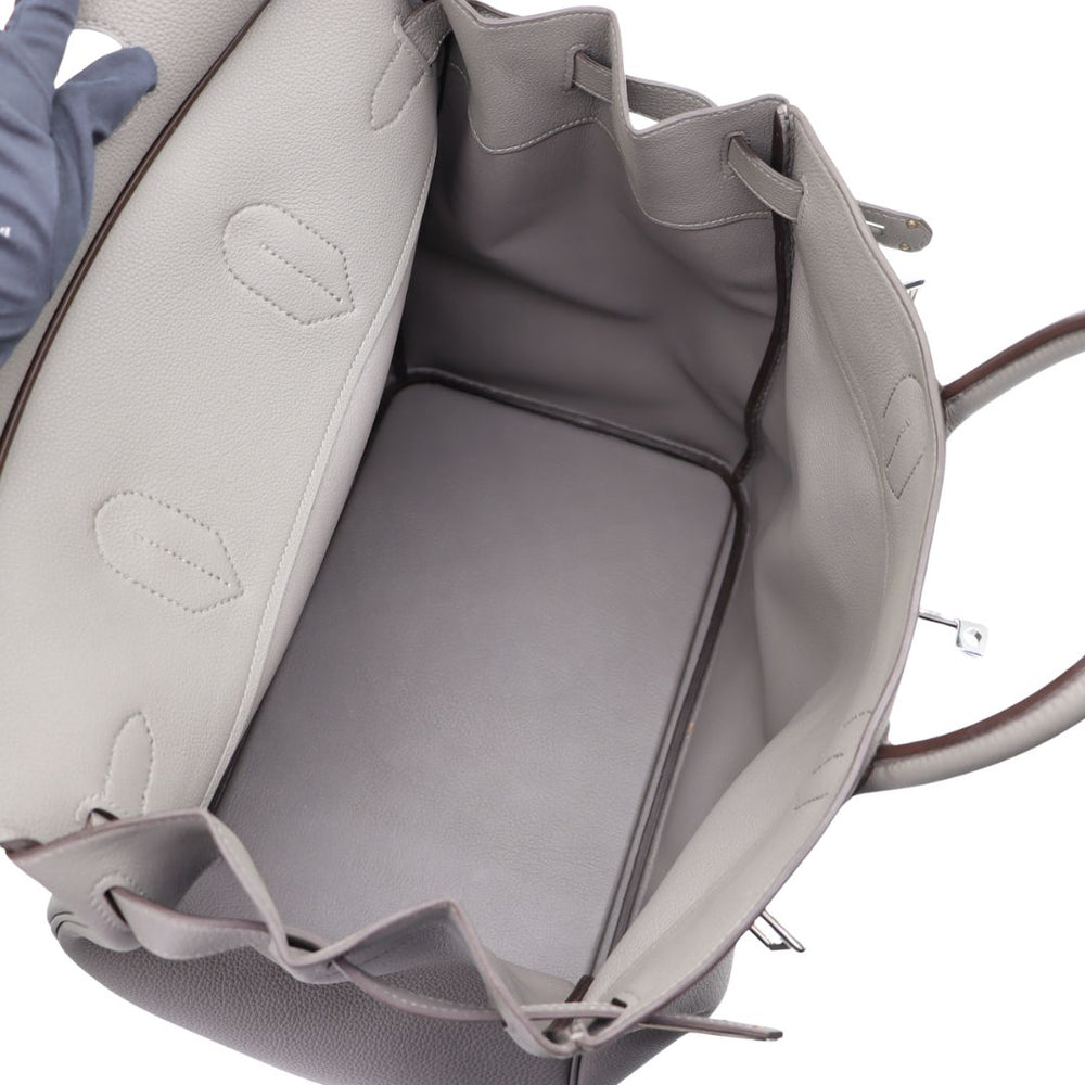 Hermès 40cm Birkin HAC Gris Meyer Togo Leather Palladium Hardware