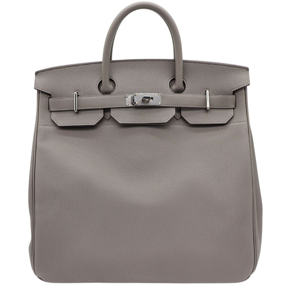 Hermès 40cm Birkin HAC Gris Meyer Togo Leather Palladium Hardware