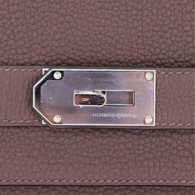 Herm�s 50cm HAC Multipockets Ebene Togo Leather Palladium Hardware