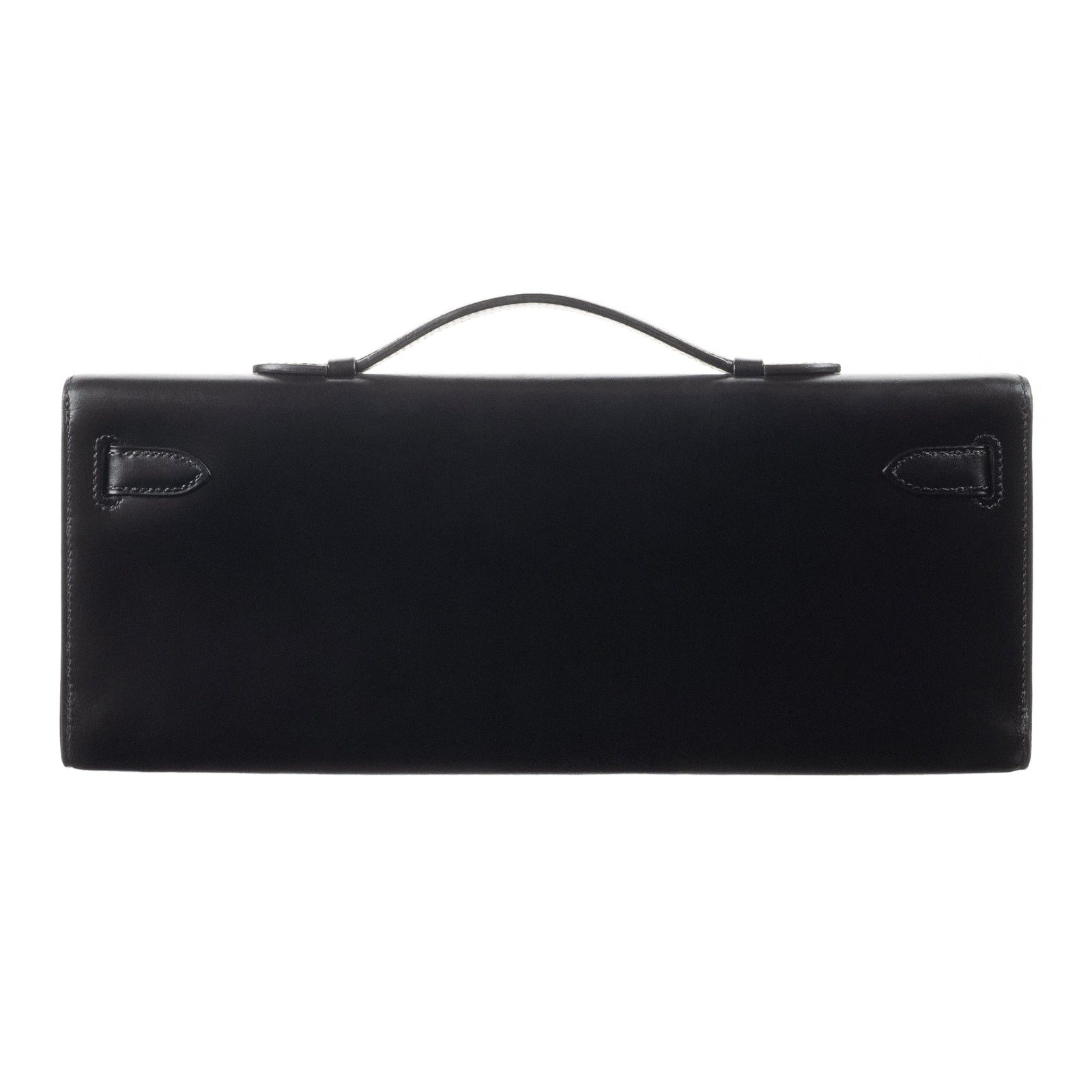 Hermès Kelly Cut Black Box Calf Leather So Black Hardware