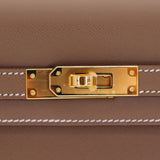 Herm�s Kelly Elan Etoupe Epsom Leather Gold Hardware