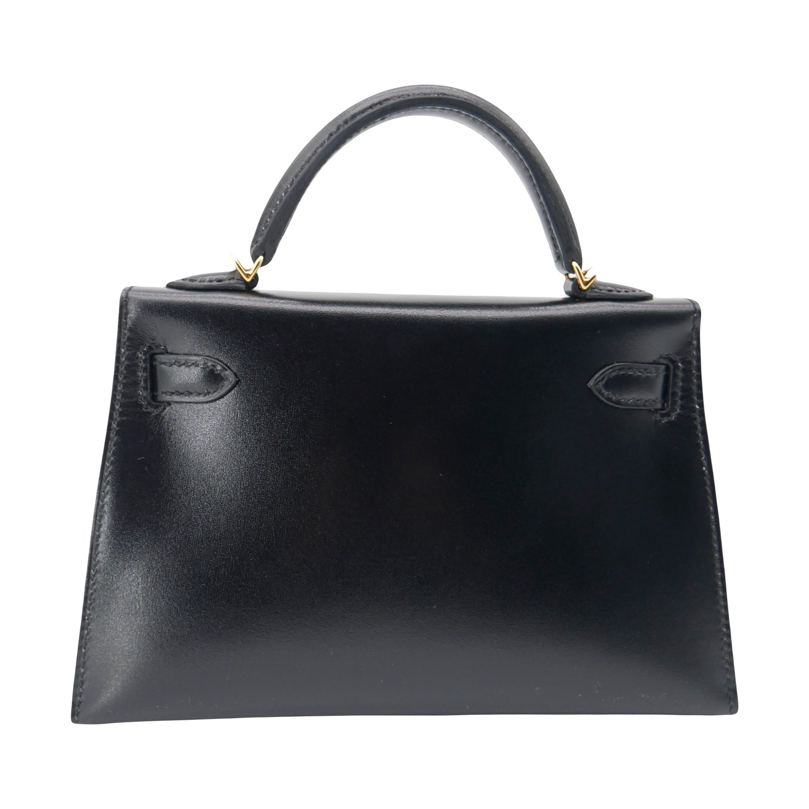 Hermès Kelly II Sellier Mini Black Box Calf Leather GHW exclusive