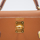 Herm�s Kelly Mini II Gold Epsom Leather GHW