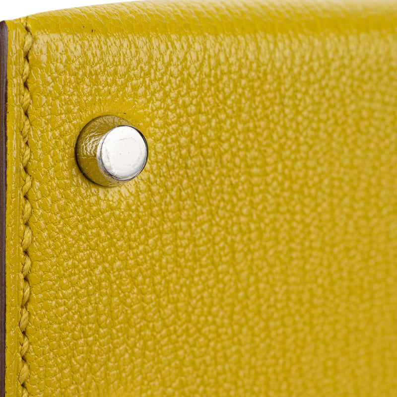 Herm�s Kelly Mini II Jaune De Naples Ch√®vre Leather PHW