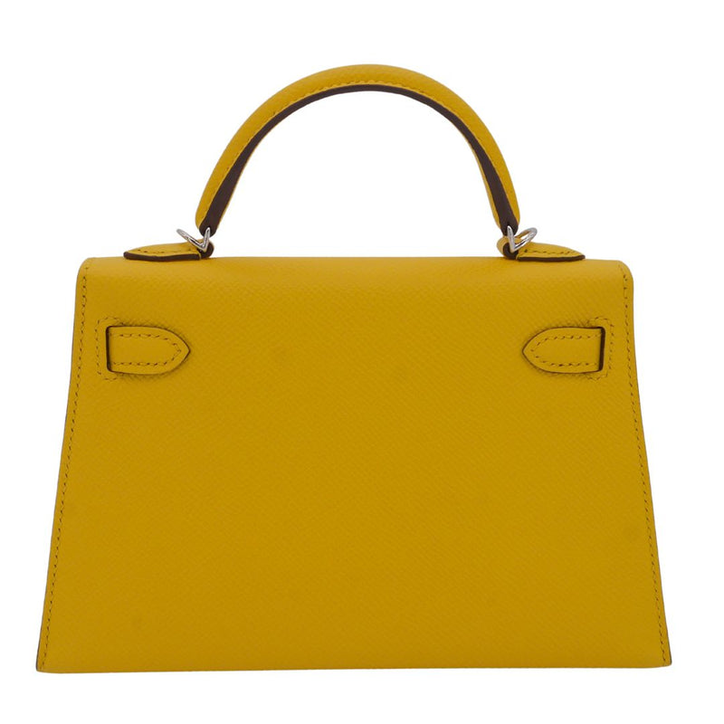 Herm�s Kelly Mini II Jaune De Naples Epsom Leather PHW