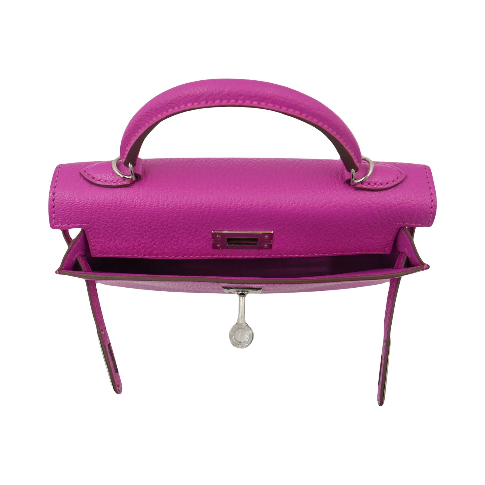 Hermès Kelly II Sellier Mini Rose Magnolia Chevre Leather PHW