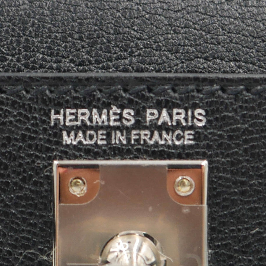 Hermès Kelly II Sellier Mini Black Chevre Leather PHW Hermès Kelly II Sellier Mini Black Chevre Leather PHW