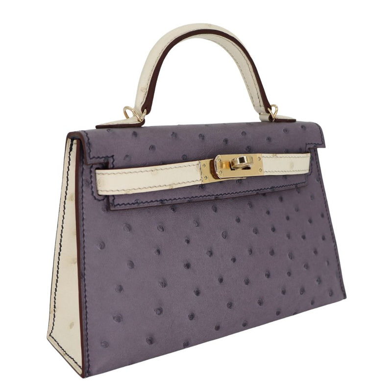 Hermès Kelly II Sellier Mini HSS Gris Asphalt/ Beton Ostrich PBHW