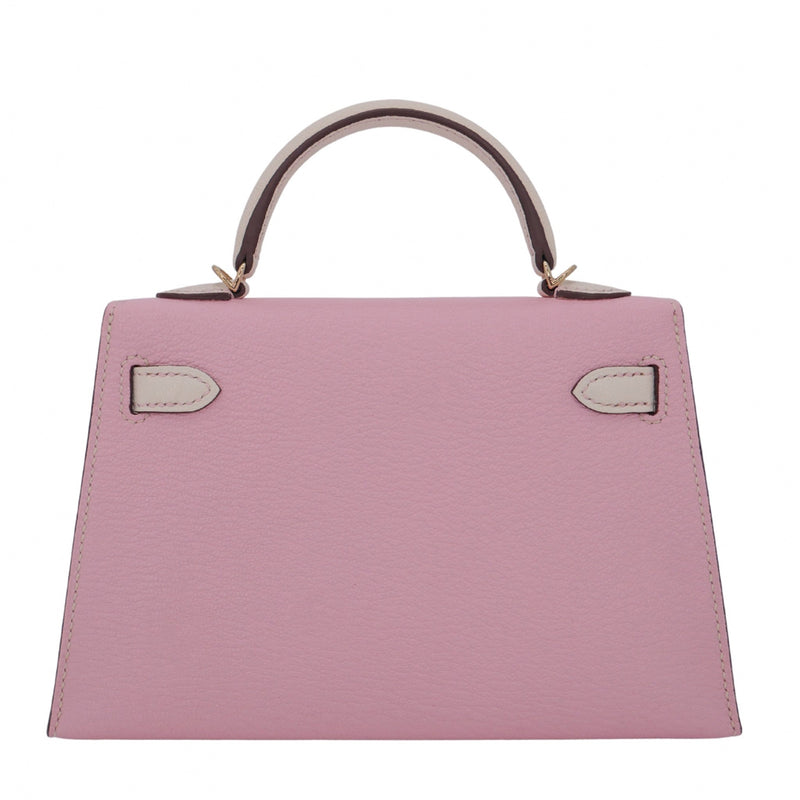 Hermès Kelly II Sellier Mini HSS Rose Sakura/ Nata Chevre Leather PBHW –  Privé Porter