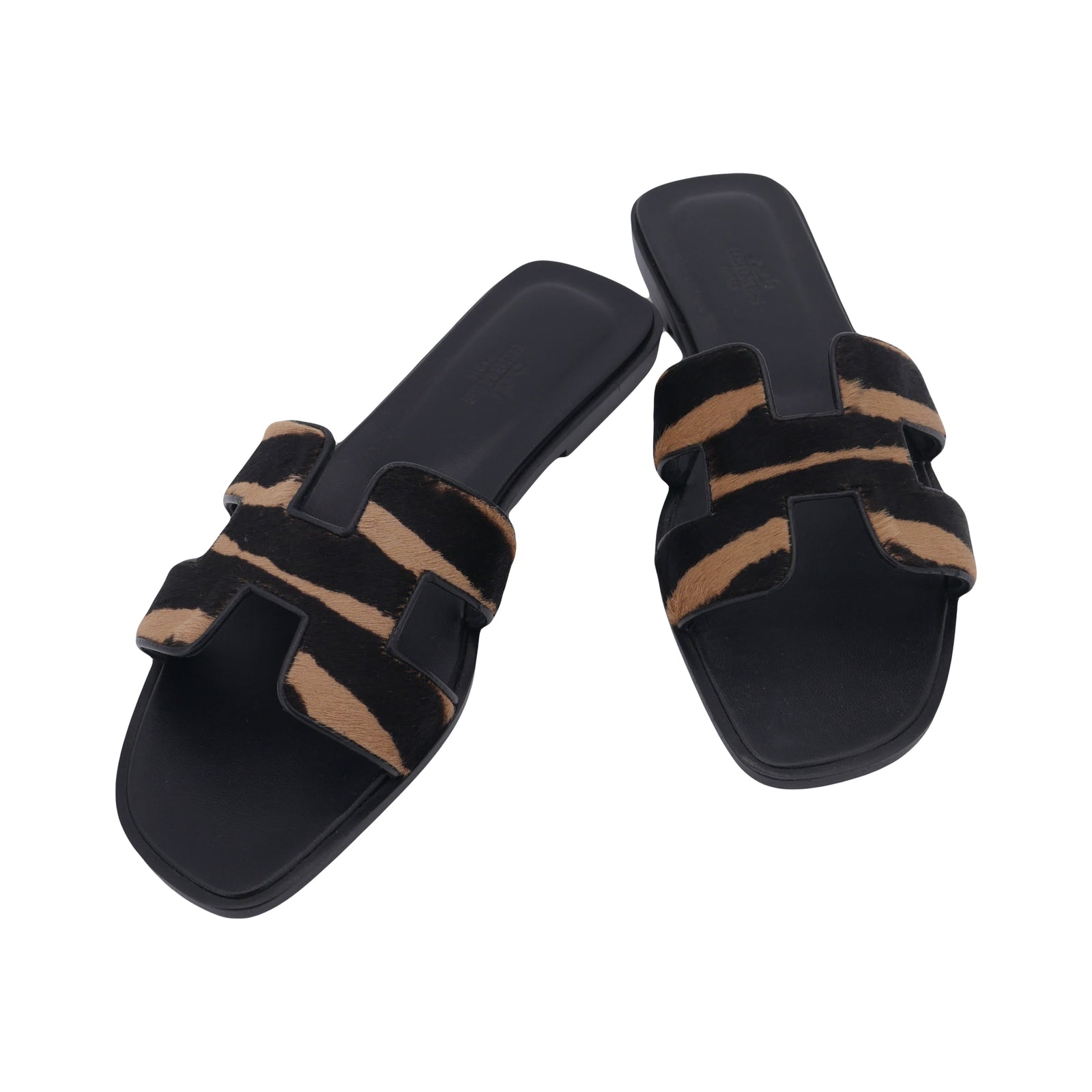 Hermès Oran Sandals Zebra exclusive at Privé Porter