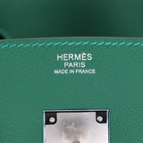 Hermès 29cm Birkin Shoulder Vert Moyen Evercolor Leather Palladium Hardware