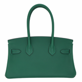 Hermès 29cm Birkin Shoulder Vert Moyen Evercolor Leather Palladium Hardware