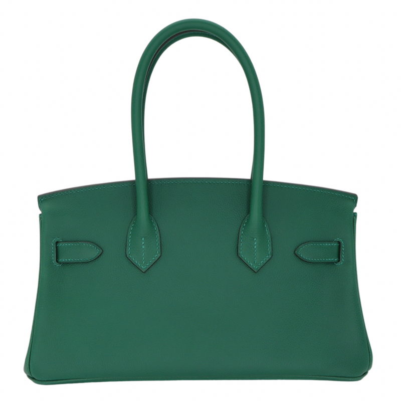 Hermès 29cm Birkin Shoulder Vert Moyen Evercolor Leather Palladium Hardware