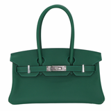 Hermès 29cm Birkin Shoulder Vert Moyen Evercolor Leather Palladium Hardware